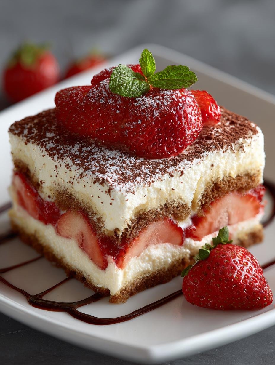 Strawberry Tiramisu: 5 Irresistible Layers of Delight 2 Strawberry Tiramisu: 5 Irresistible Layers of Delight - Strawberry Tiramisu - main visual representation