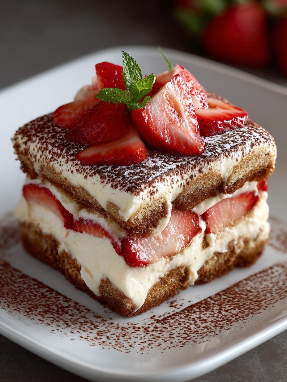 Strawberry Tiramisu: 5 Irresistible Layers of Delight 3 Strawberry Tiramisu: 5 Irresistible Layers of Delight - Strawberry Tiramisu - additional detail