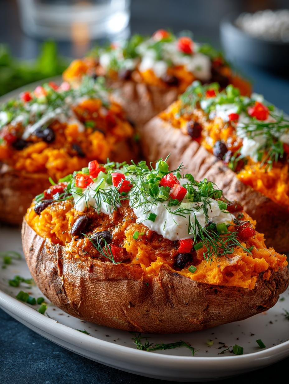 Stuffed Sweet Potatoes with Chili: A Hearty Delight - Stuffed Sweet Potatoes with - main visual representation