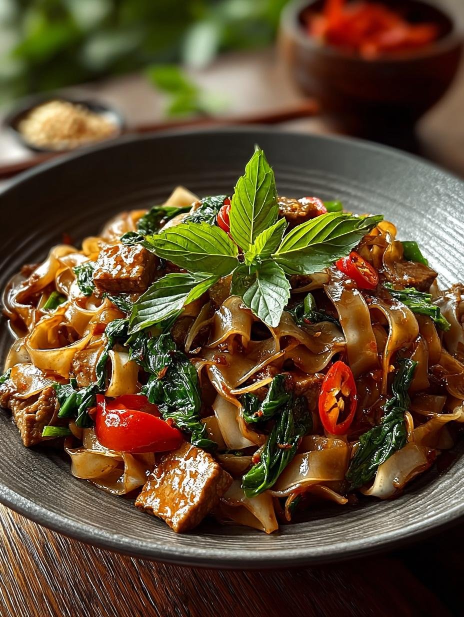 Savory Thai Drunken Noodles: A Flavorful Delight 2 Savory Thai Drunken Noodles: A Flavorful Delight - Thai Drunken Noodles - main visual representation