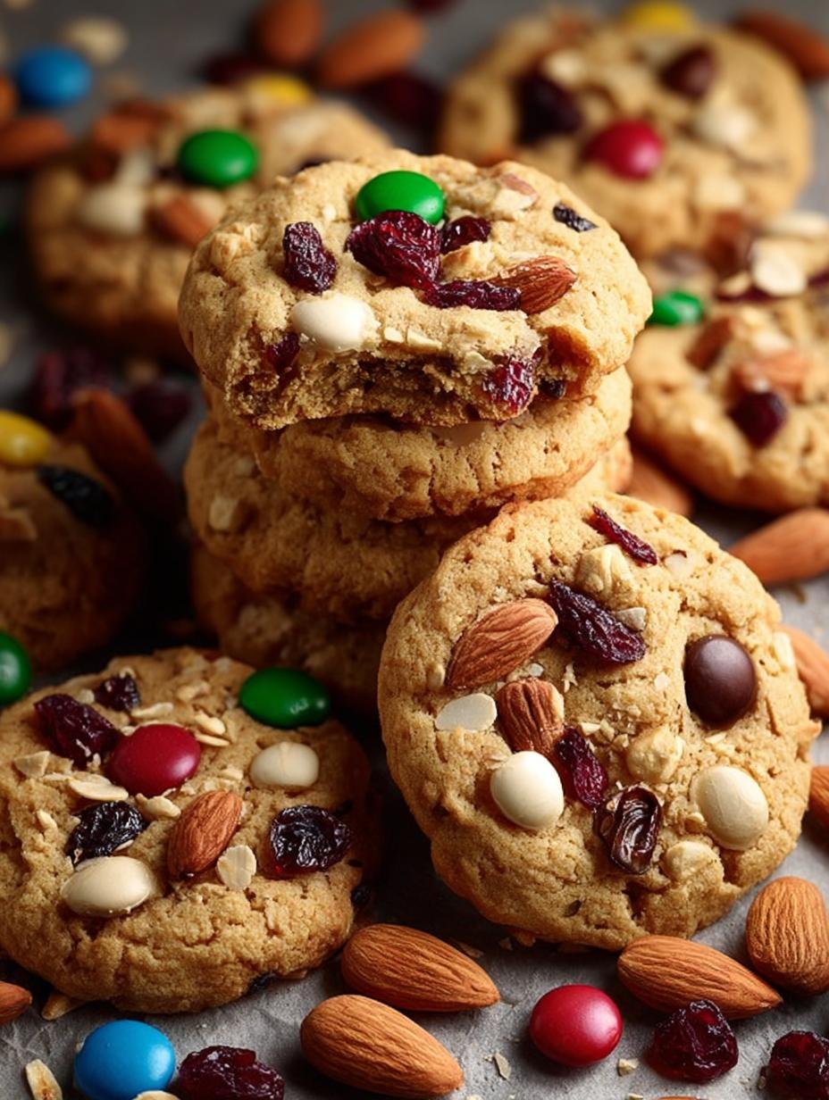 Trail Mix Cookies with Chocolate and Nuts Delight - Trail Mix Cookies with - main visual representation