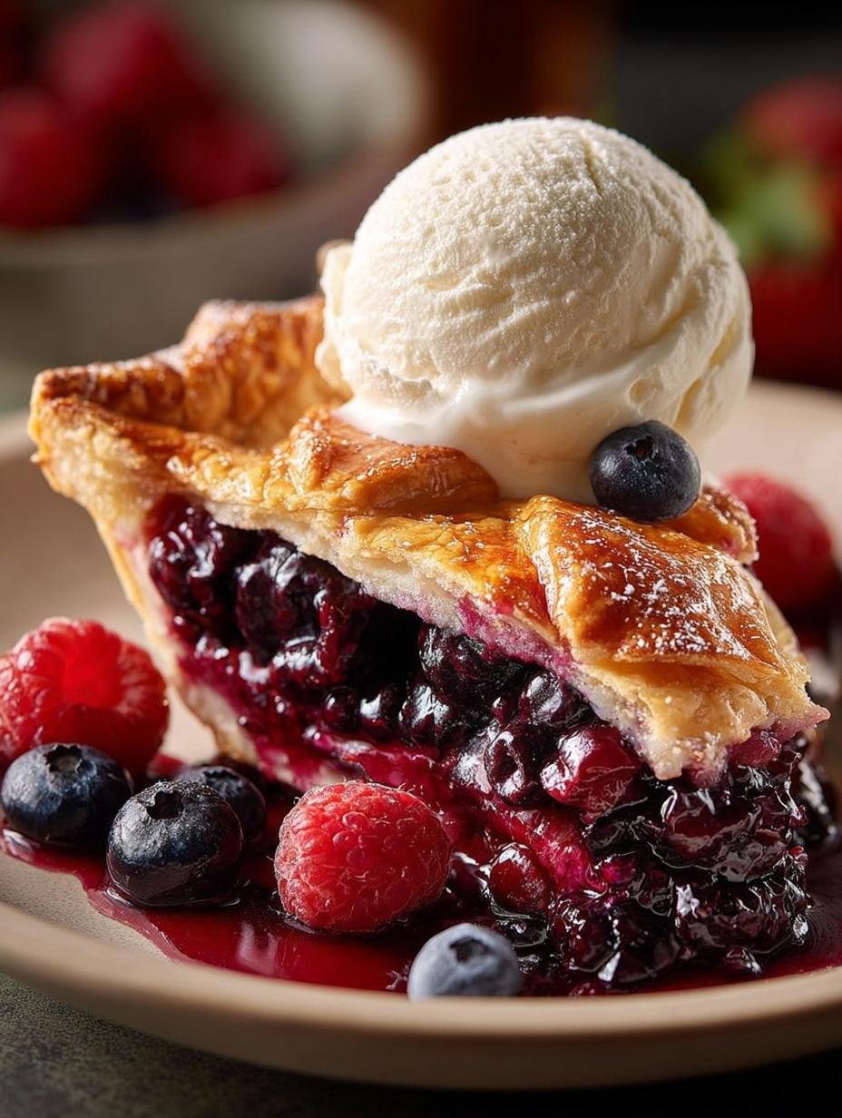 Delicious Triple Berry Pie with Lattice Crust for Summer 2 Delicious Triple Berry Pie with Lattice Crust for Summer - Triple Berry Pie with - main visual representation