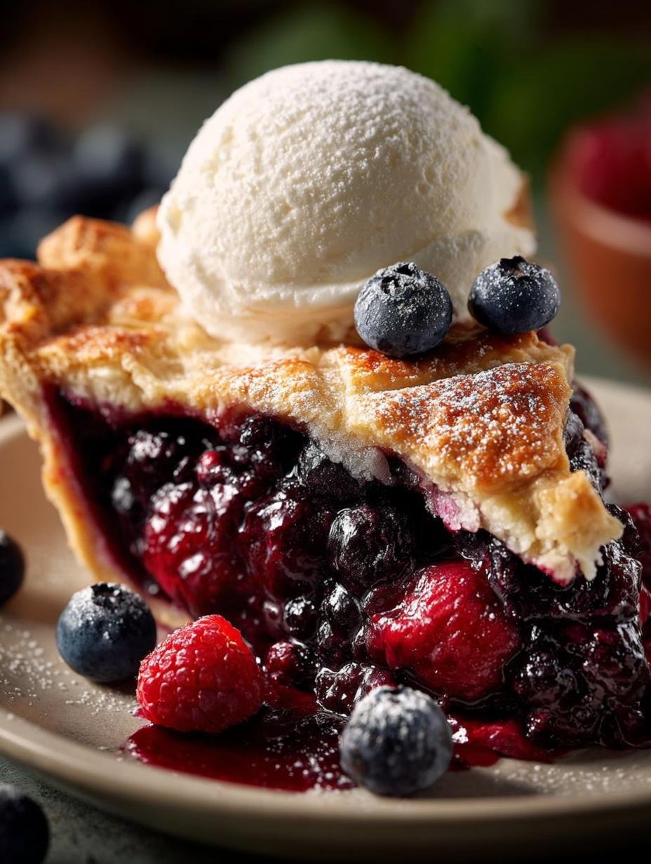 Delicious Triple Berry Pie with Lattice Crust for Summer 3 Delicious Triple Berry Pie with Lattice Crust for Summer - Triple Berry Pie with - additional detail