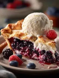 Triple Berry Pie with