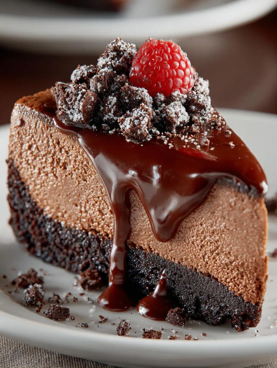 Triple Chocolate Cheesecake: Indulge in 3 Layers of Bliss 2 Triple Chocolate Cheesecake: Indulge in 3 Layers of Bliss - Triple Chocolate Cheesecake - main visual representation