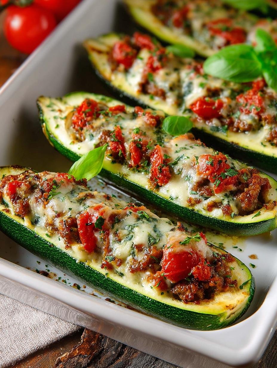 Tuscan Stuffed Zucchini Boats: A Flavorful Delight 2 Tuscan Stuffed Zucchini Boats: A Flavorful Delight - Tuscan Stuffed Zucchini Boats - main visual representation