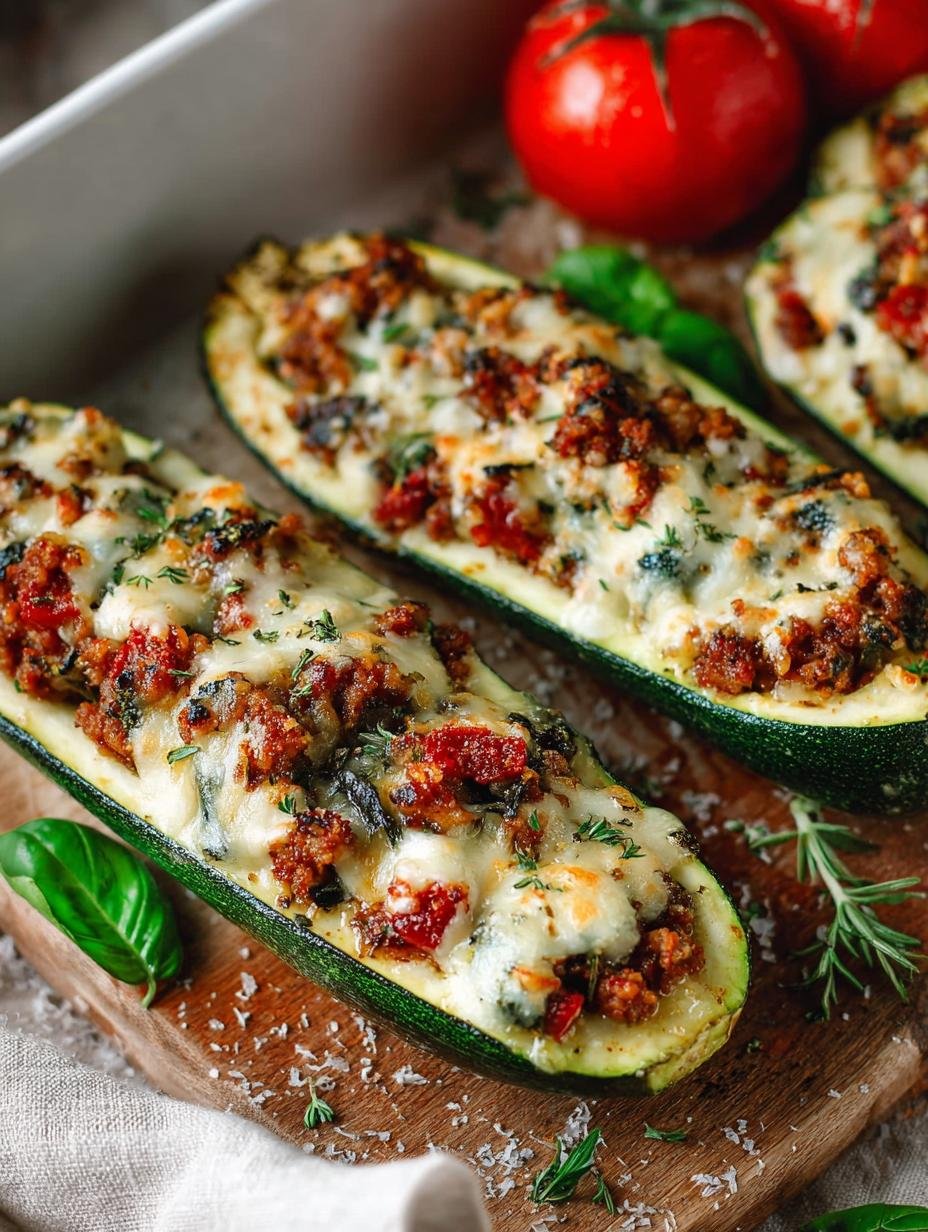 Tuscan Stuffed Zucchini Boats: A Flavorful Delight 3 Tuscan Stuffed Zucchini Boats: A Flavorful Delight - Tuscan Stuffed Zucchini Boats - additional detail