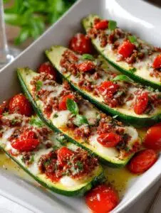 Tuscan Stuffed Zucchini Boats