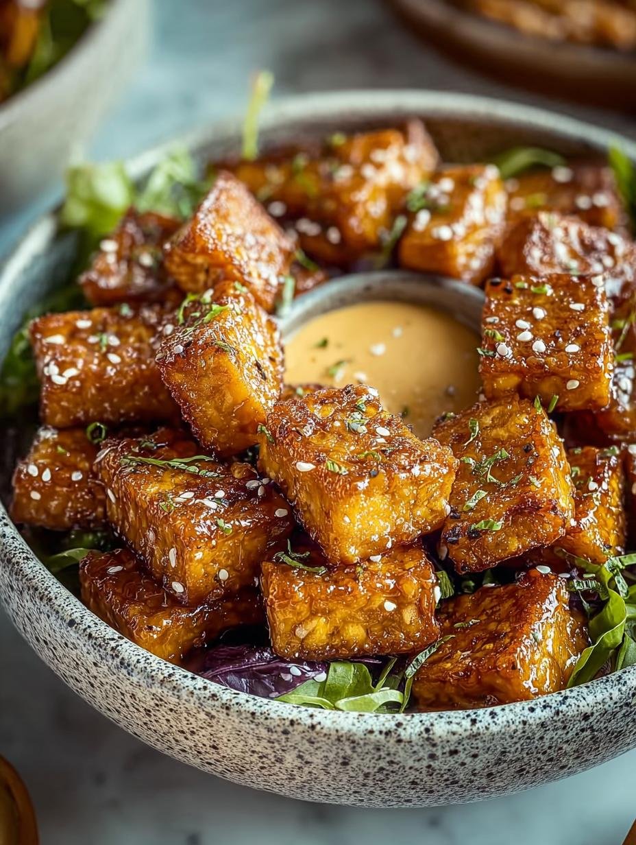 Savory Vegan Honey Mustard Tempeh for Dinner Wins - Vegan Honey Mustard Tempeh - main visual representation