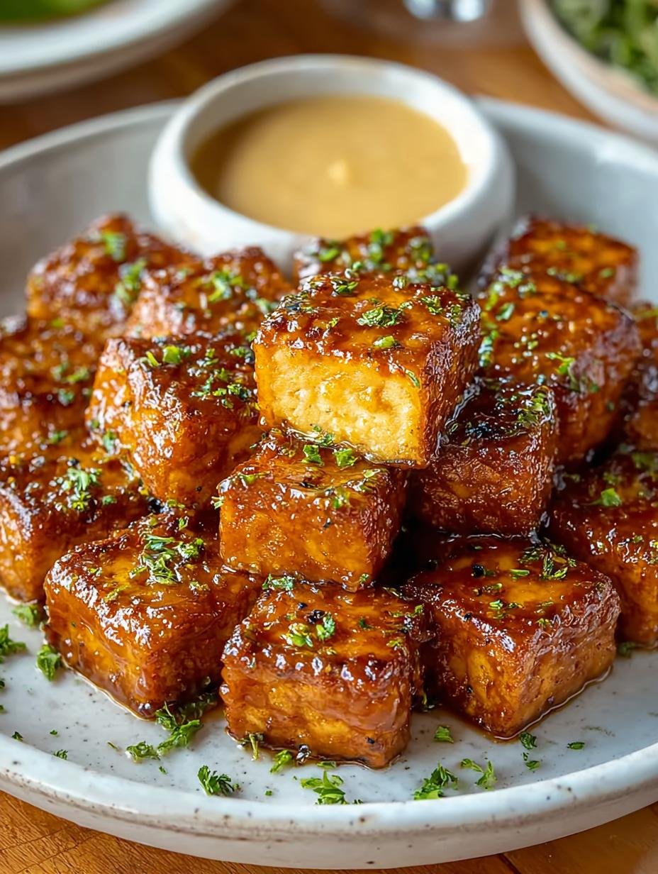 Savory Vegan Honey Mustard Tempeh for Dinner Wins - Vegan Honey Mustard Tempeh - additional detail