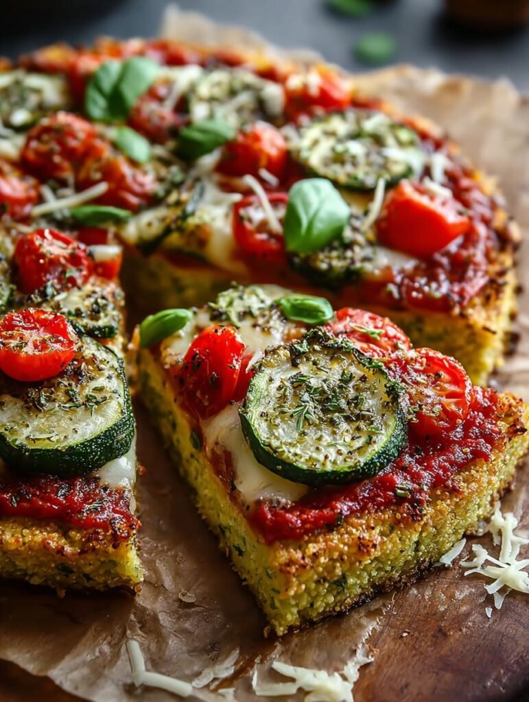 Vegan Zucchini Crust Pizza
