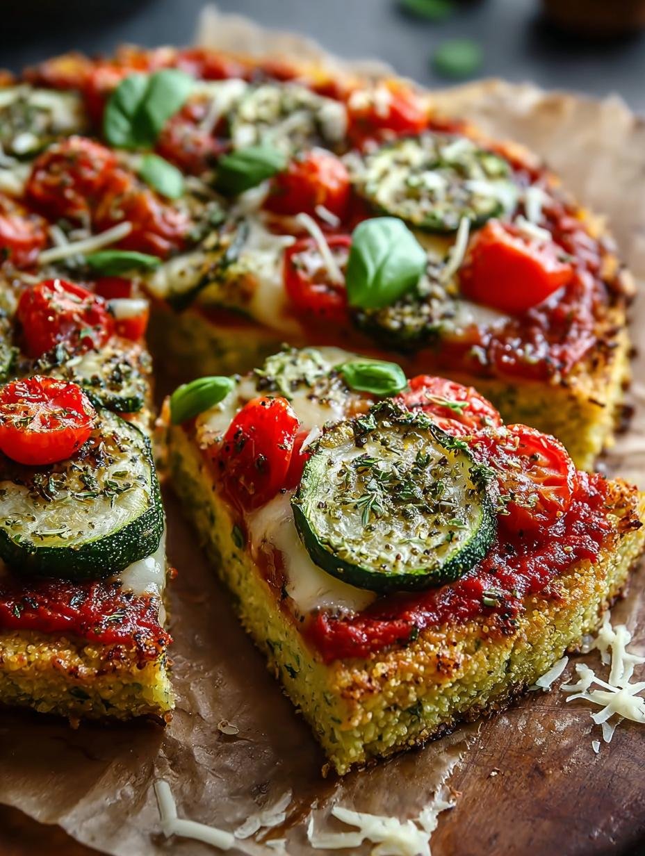 Vegan Zucchini Crust Pizza