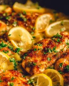 30-Minute Lemon Chicken 6 Delicious 30-minute lemon chicken served with garnishes