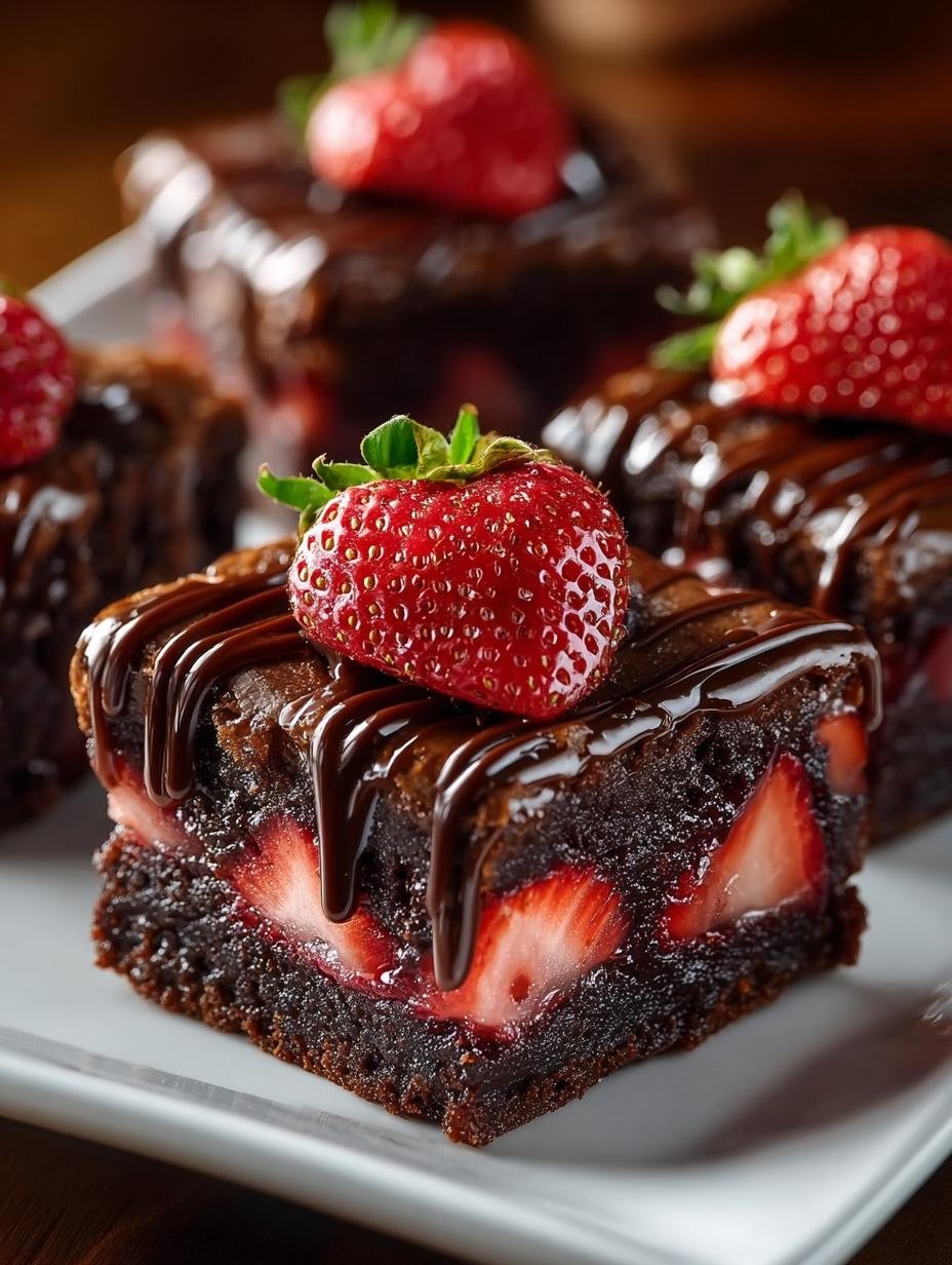 Chocolate Covered Strawberry Brownies: 7 Irresistible Layers - Chocolate Covered Strawberry Brownies - additional detail