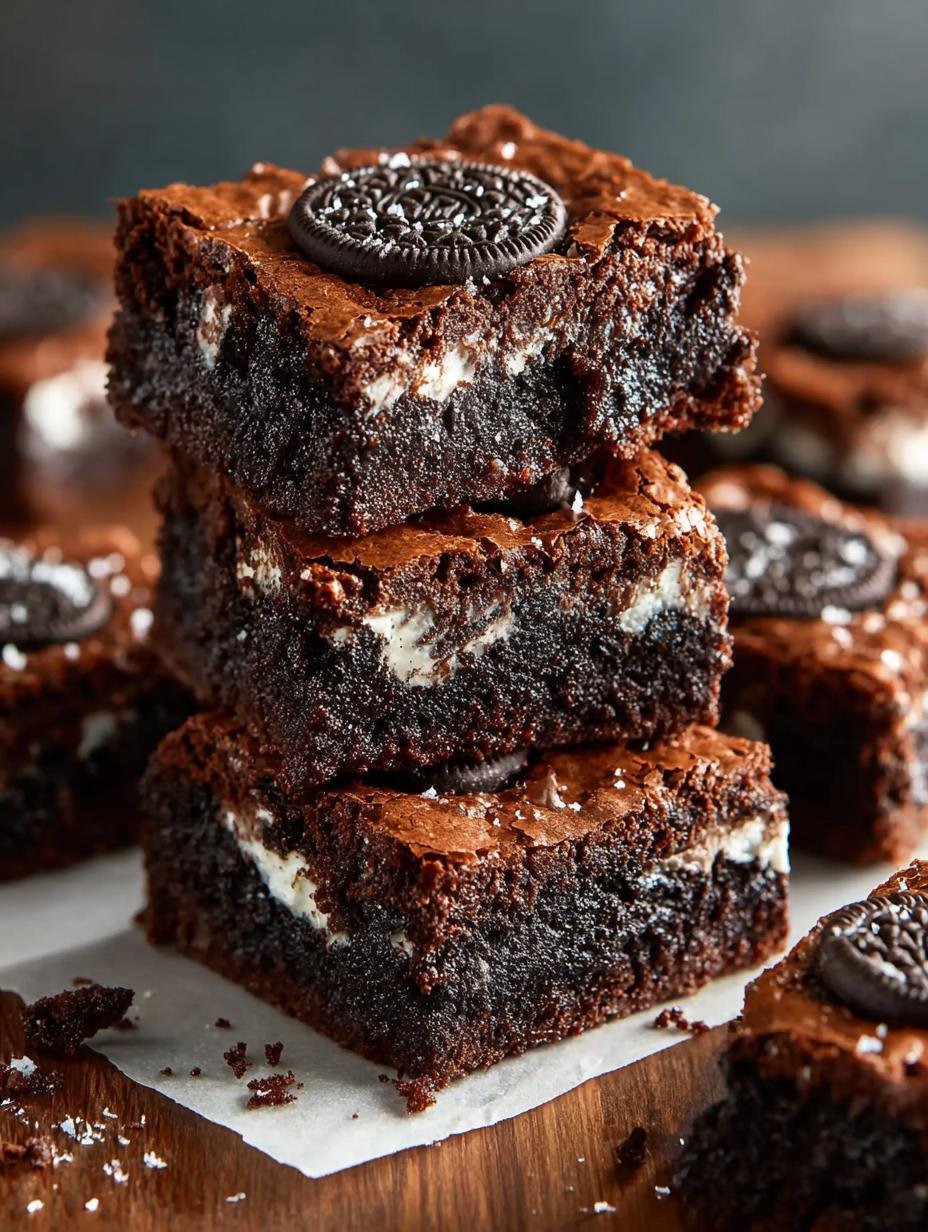 Fudgy Oreo Brownies: 16 Irresistible Layers of Indulgence 3 Fudgy Oreo Brownies: 16 Irresistible Layers of Indulgence - Fudgy Oreo Brownies - additional detail