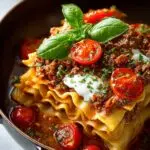 Lasagna Soup with Basil