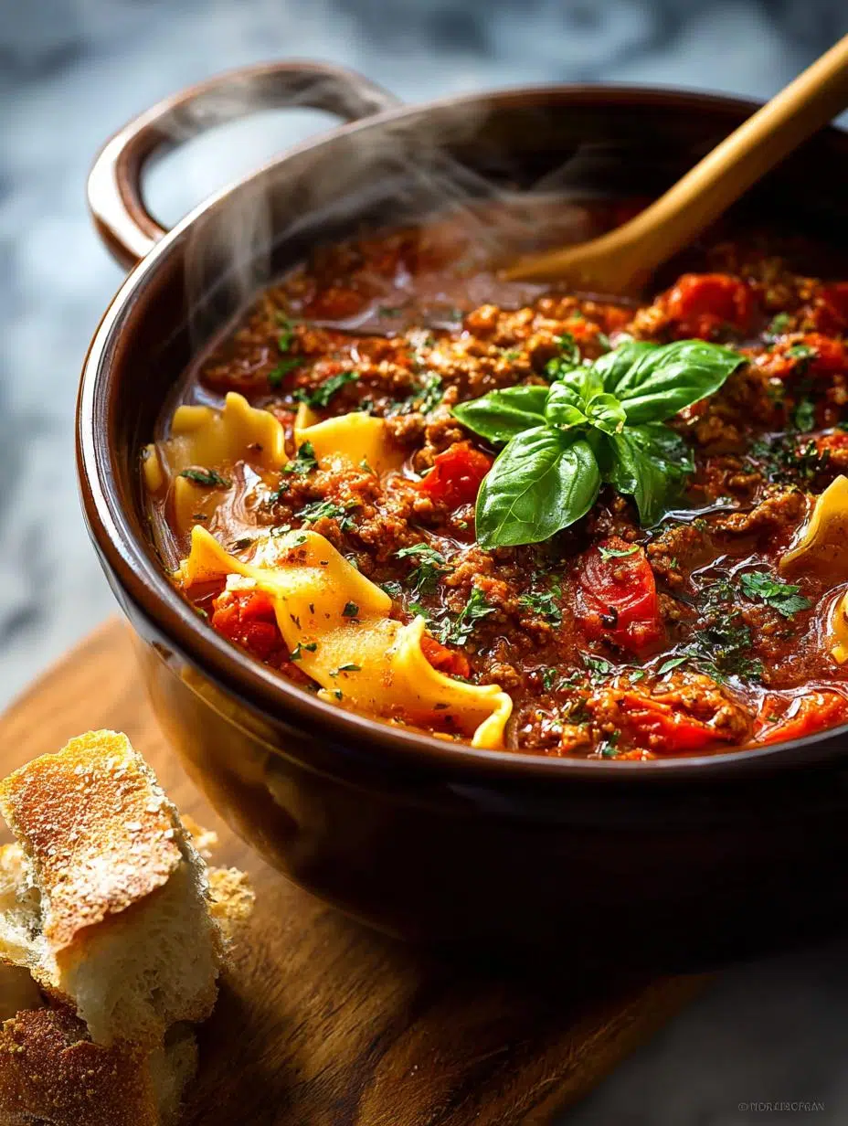 Lasagna Soup with Basil: 5 Comforting Flavors in 30 Minutes - Lasagna Soup with Basil - additional detail