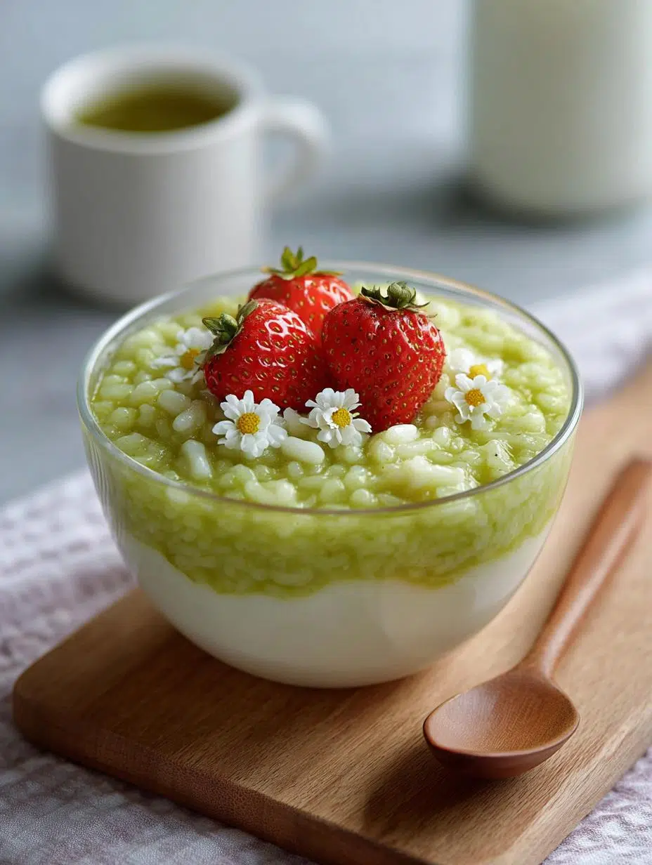 Matcha Rice Pudding
