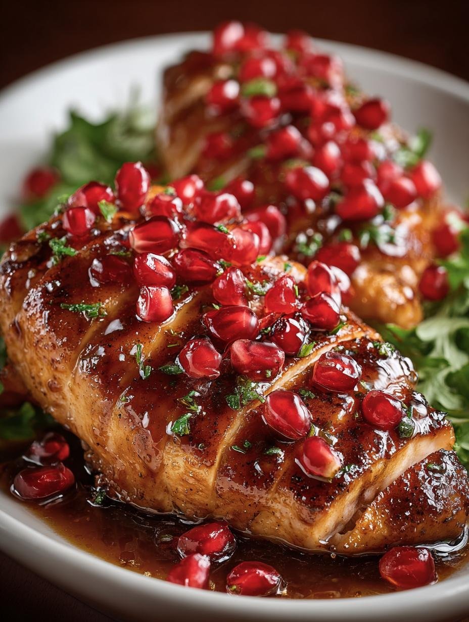 Pomegranate Glazed Chicken with Sweet Flavor Blend - Pomegranate Glazed Chicken with - additional detail