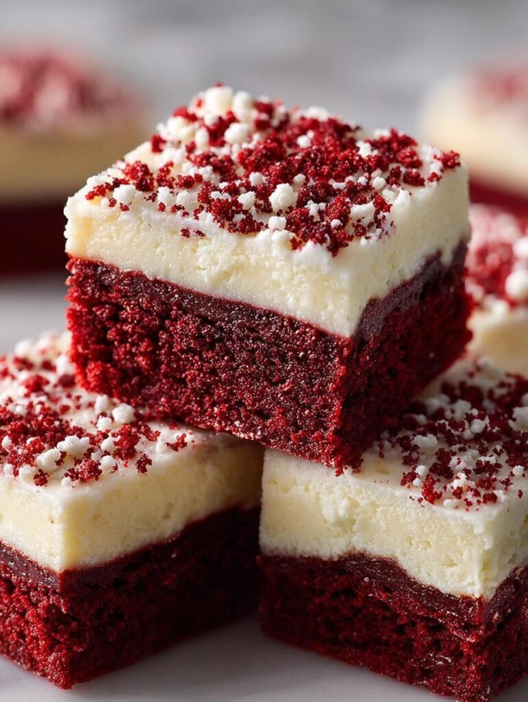 Red Velvet Cookie Bars
