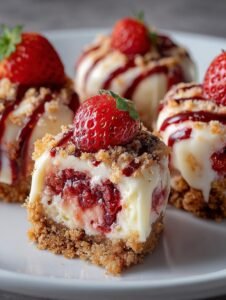 Strawberry Cheesecake Crunch Bites