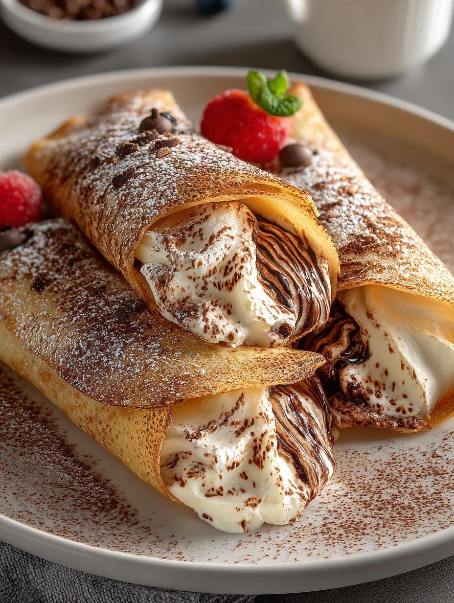 Tiramisu Stuffed Crepes: A Heavenly Dessert Delight - Tiramisu Stuffed Crepes - additional detail
