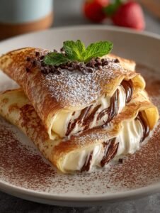 Tiramisu Stuffed Crepes