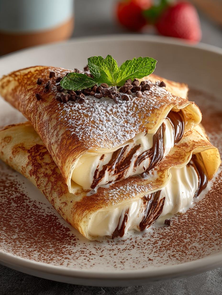 Tiramisu Stuffed Crepes