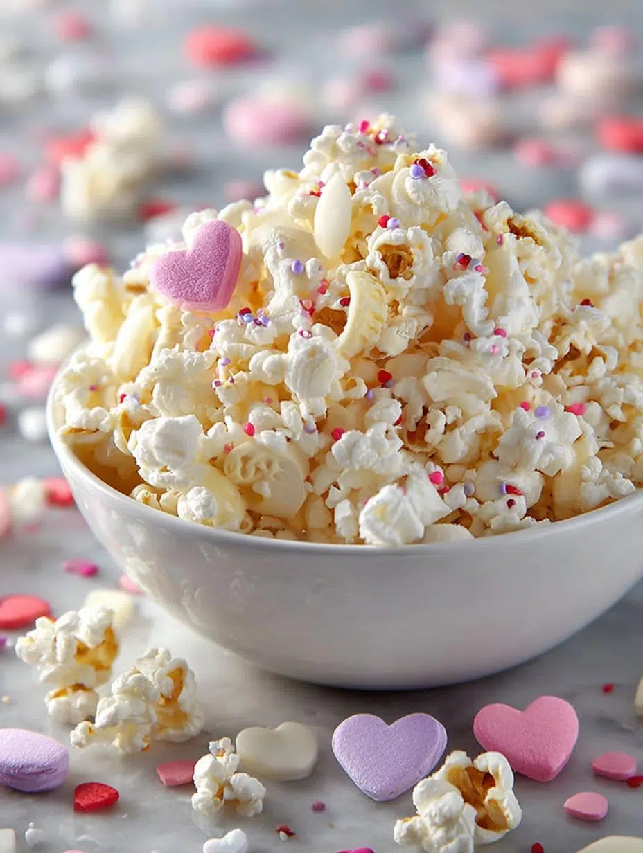 Valentines White Chocolate Popcorn: 5 Sweet Treats - Valentines White Chocolate Popcorn - main visual representation