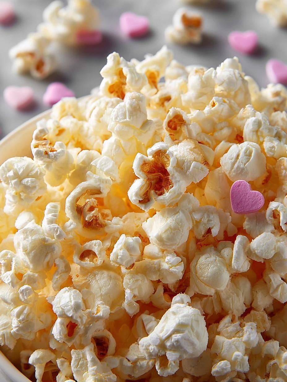 Valentines White Chocolate Popcorn