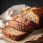Homemade banana bread loaf fresh out of the oven