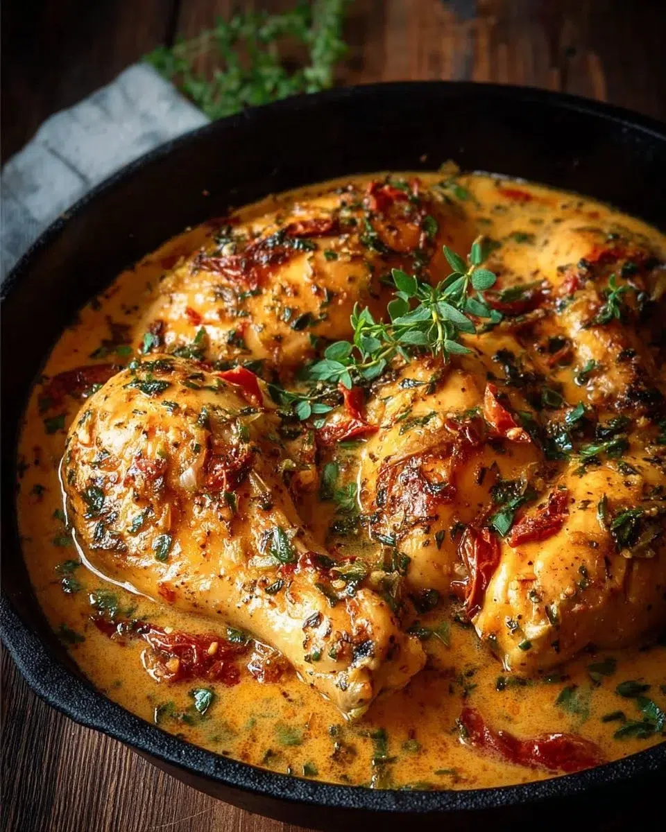 Marry Me Chicken: Creamy Skillet Recipe 1 Creamy Marry Me Chicken skillet recipe with herbs and tomatoes