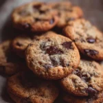 Delicious soft and chewy banana chocolate chip cookies on a cooling rack
