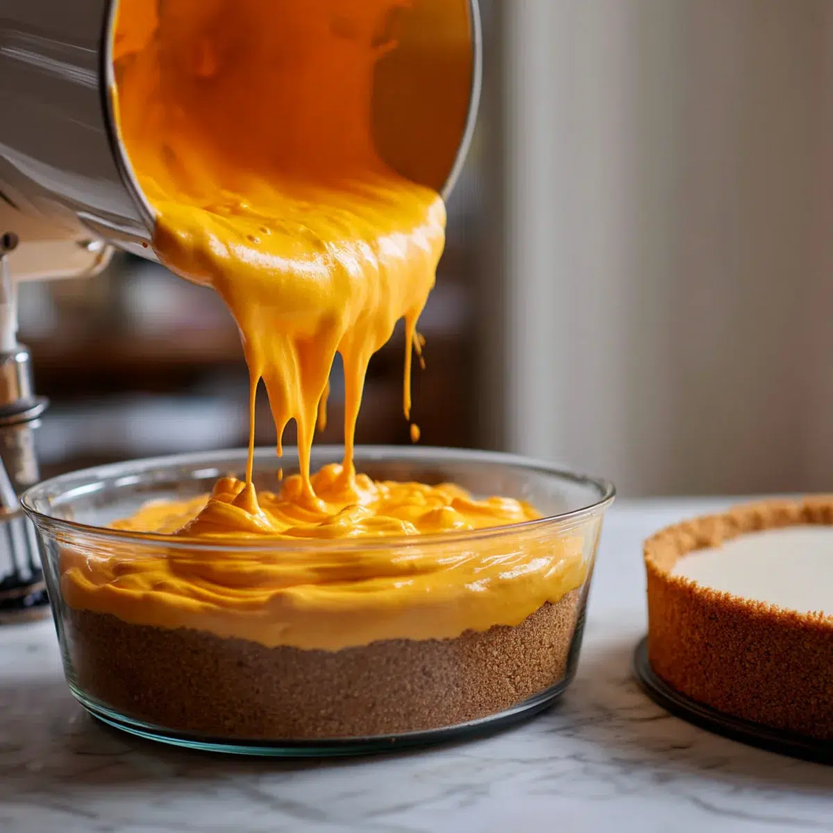 Cooking process action shot showing preparation in the kitchen