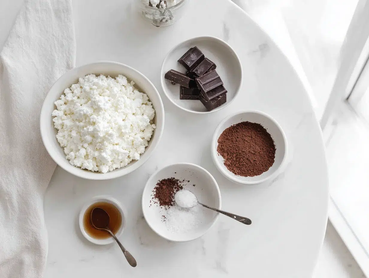 All ingredients measured and laid out on a cutting board