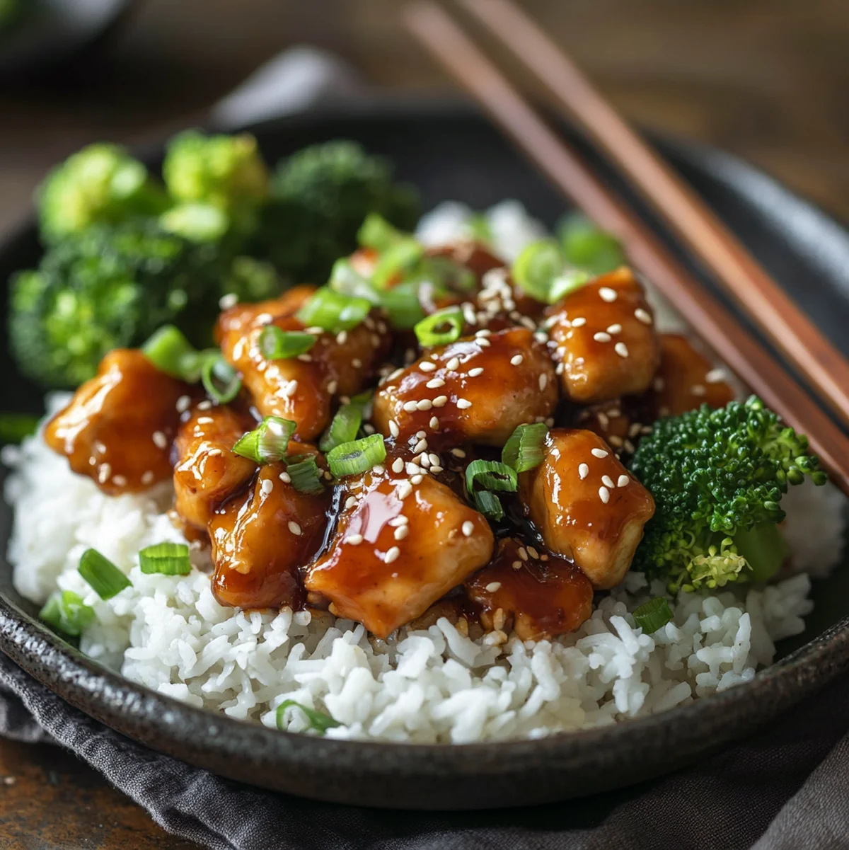 Close-up showing texture, garnish, and plating details
