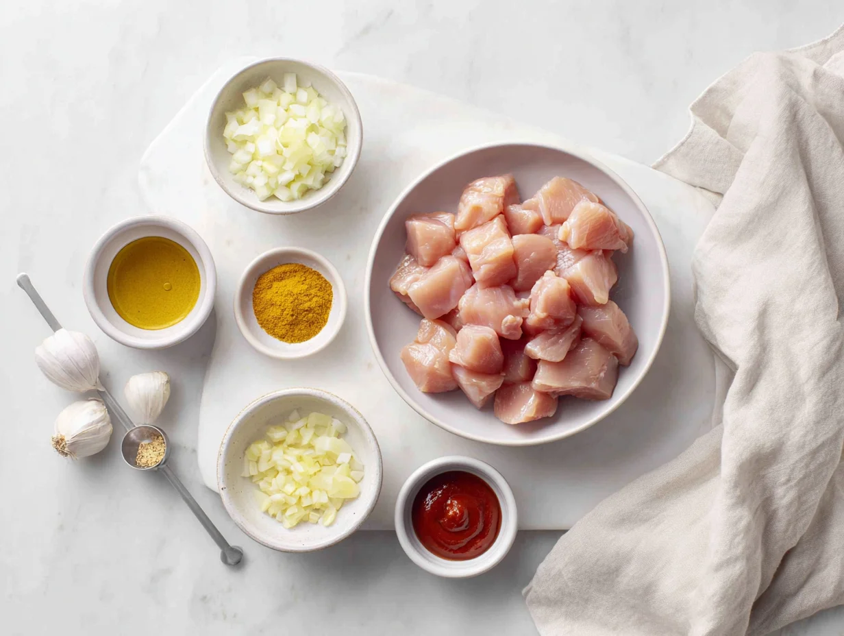 Juicy Coconut Chicken Curry 8 Curry De Poulet A La Noix De C Ingredients Layout