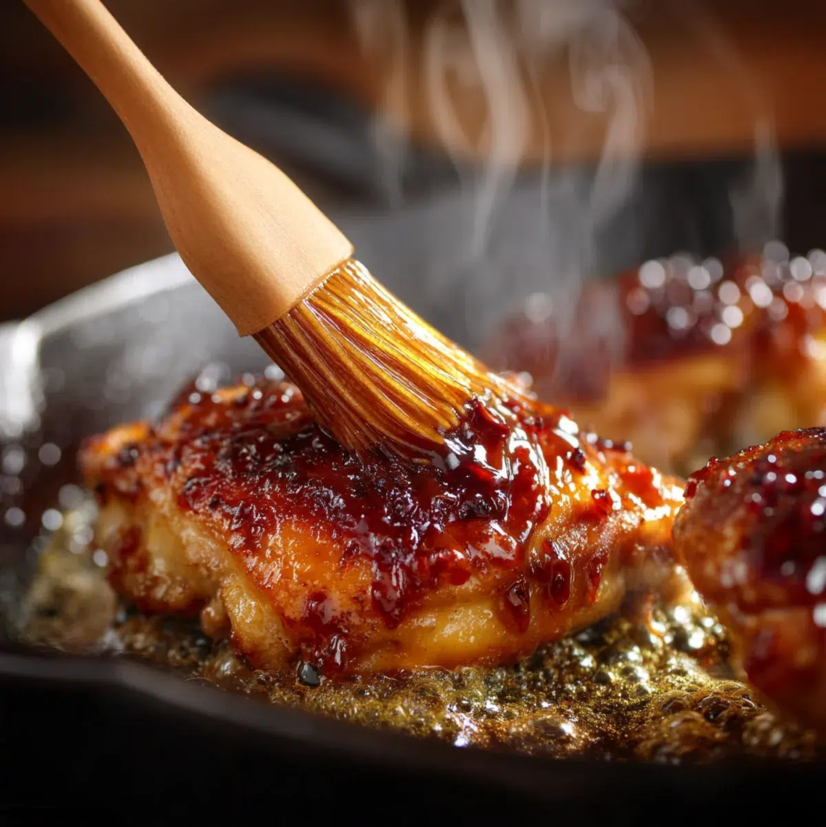 Close-up showing texture, garnish, and plating details
