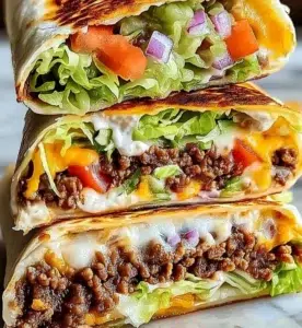 Keto Crunchwraps filled with fresh ingredients for a low-carb meal.