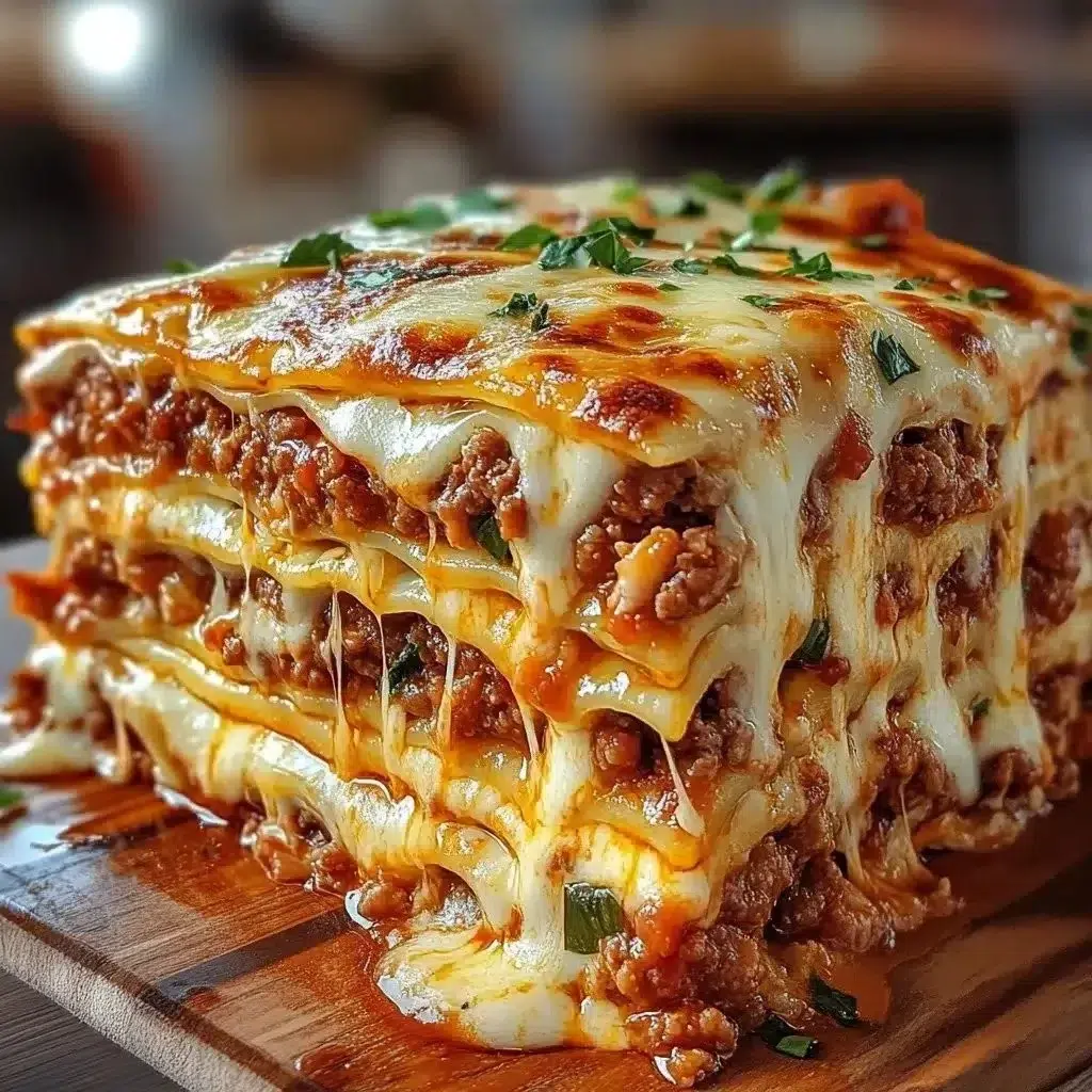 Delicious Million Dollar Lasagna recipe served on a plate with side salad
