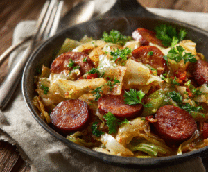 Sausage and Cabbage Stir Fry Recipe: An Easy One-Pan Dinner for Busy Weeknights 11 Mourad 08792 Create A High Quality Food Photography Image Of Ce8f5ce0 Cdd9 44a8 8e12 Cc30e67d4e56 0