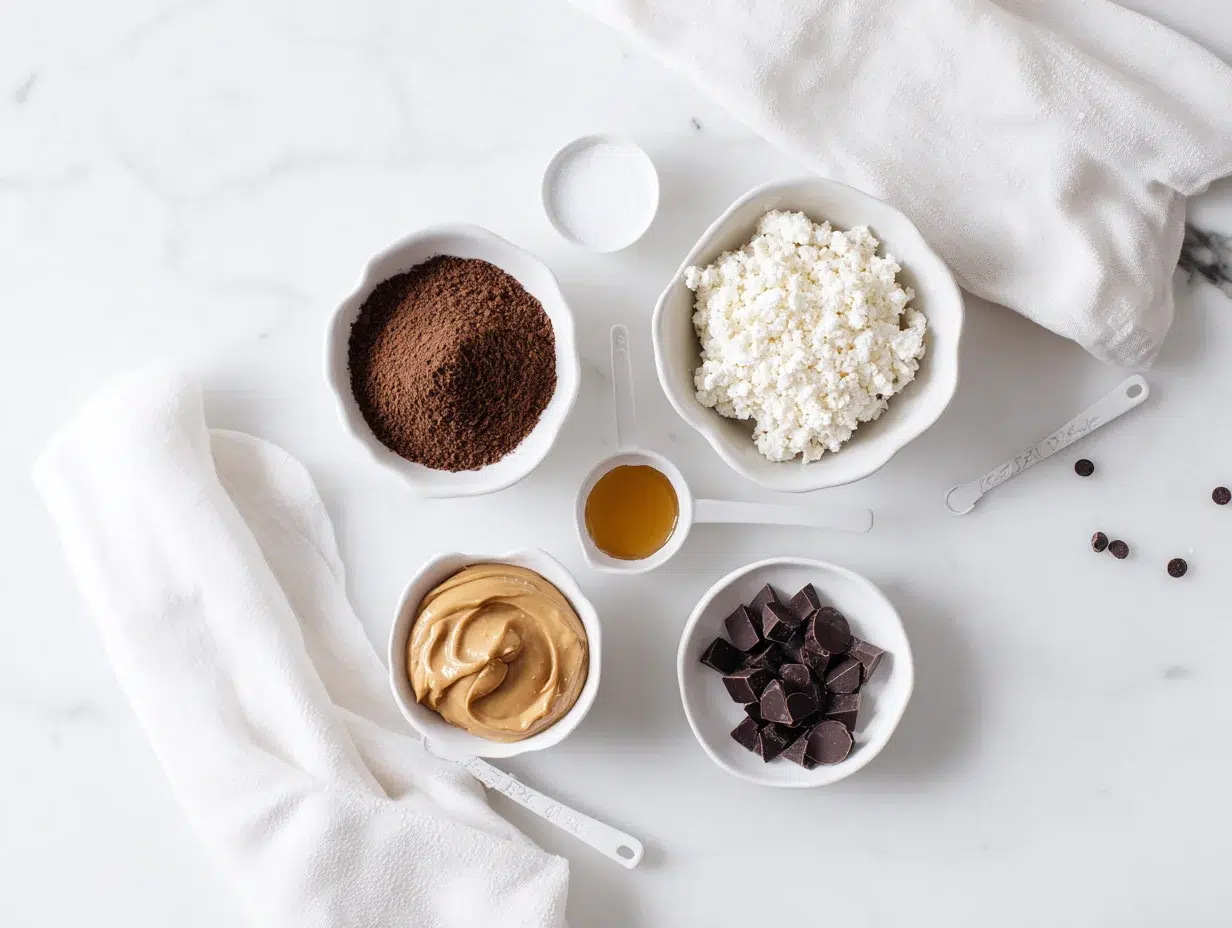 All ingredients measured and laid out on a cutting board