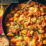 A variety of quick 30 minute meals arranged on a table for busy weeknight dinners.