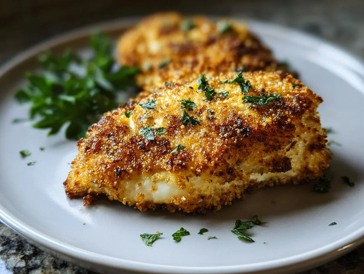 Overhead flat-lay view of the finished dish beautifully styled