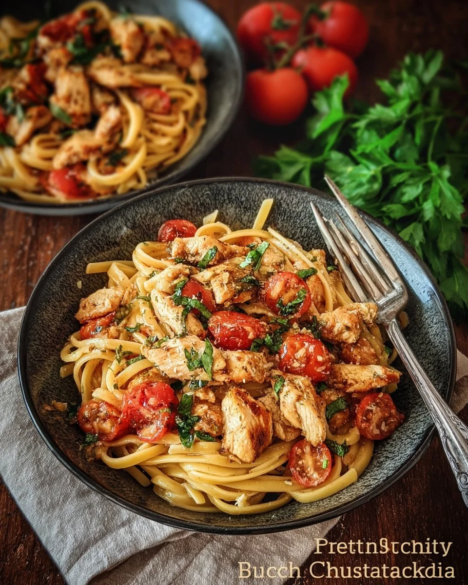 Bruschetta-Style Chicken Pasta 1 Bruschetta-Style Chicken Pasta
