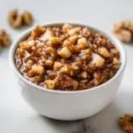 charoset recipe hero shot 45 degree angle on bright table