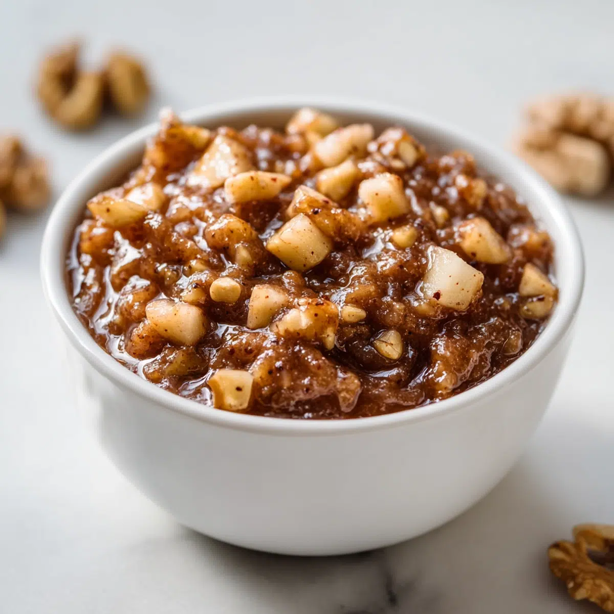 Charoset Recipe: Homemade in 8 Servings (Chef-Tested) 1 charoset recipe hero shot 45 degree angle on bright table