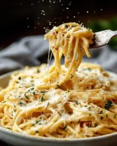 Cheesy Spaghetti with Garlic and Parmesan