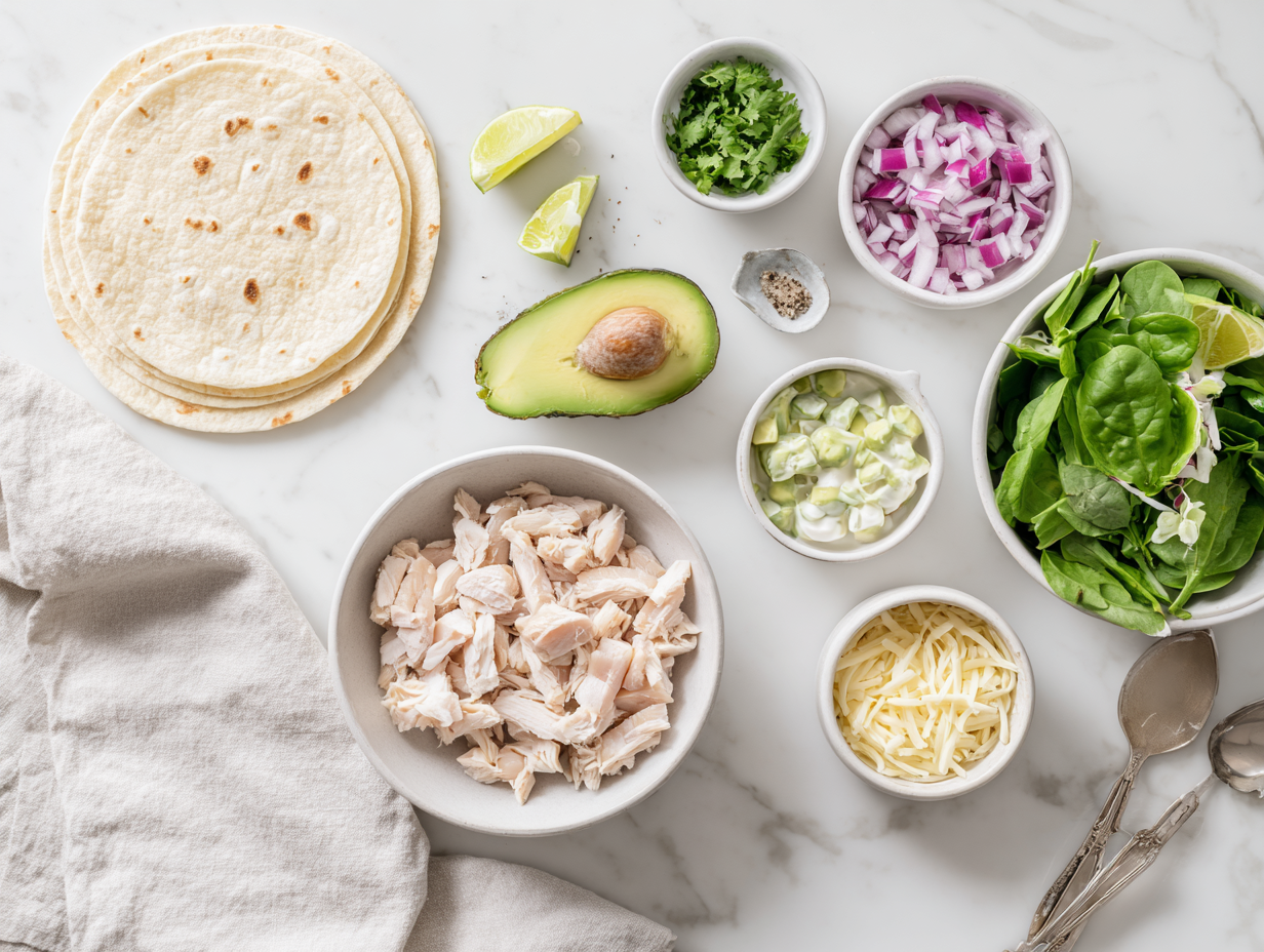 Chicken Avocado Wraps Packed: 15 8 Chicken Avocado Wraps Packed: 15-Min Meal! fresh and ready to serve