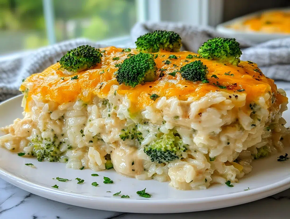 Chicken Broccoli Rice Cheese: 10 Steps to Pure Bliss 12 Beautifully served on a plate, ready to enjoy